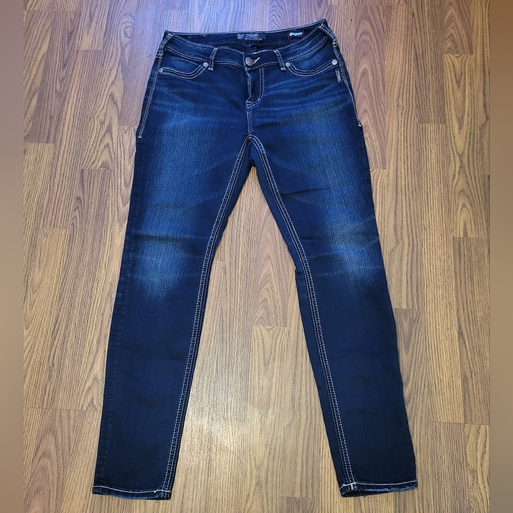 Silver Jeans Women's Dark Blue Skinny Jeans